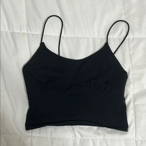 Black Spaghetti Strap Crop Top